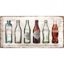 Placa metalica - Coca Cola - Evolution - 25x50 cm